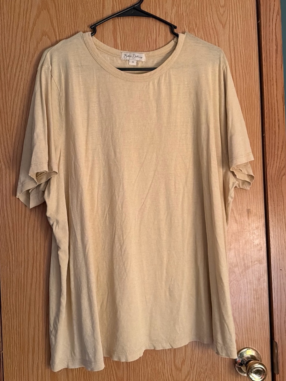 Eileen Fisher Short Sleeve Crewneck Tee in Light Yellow